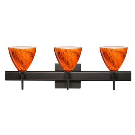 Besa Lighting Besa Wall With SQ Canopy Mia Bronze Habanero 3x40W G9 3SW-1779HB-BR-SQ